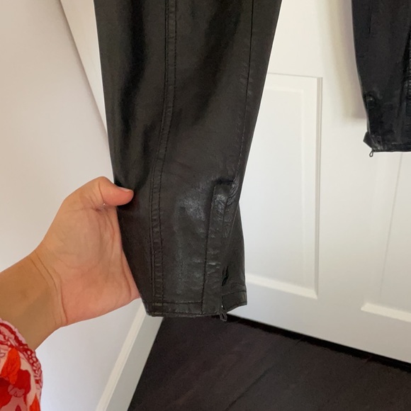 Vintage Gianni Versace black leather pants